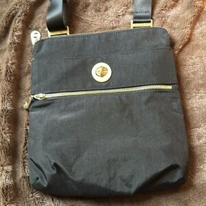BAGGALLINI Black with Gold Crossbody Bag